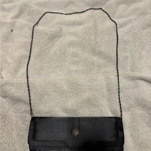 Le Chateau charcoal Clutch with Chain Strap